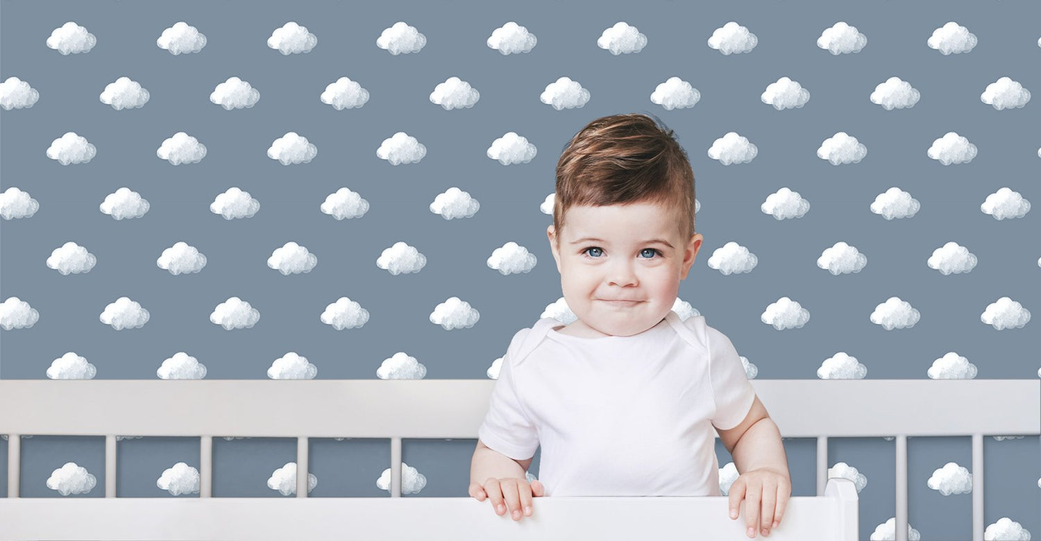Motif wallpaper in blue color - pattern number 14833 - by Galerie in the Little Explorers 2 collection