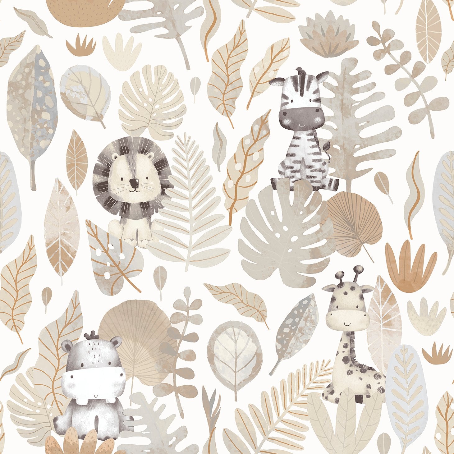 Kids wallpaper in silver grey color - pattern number 14837 - by Galerie in the Little Explorers 2 collection