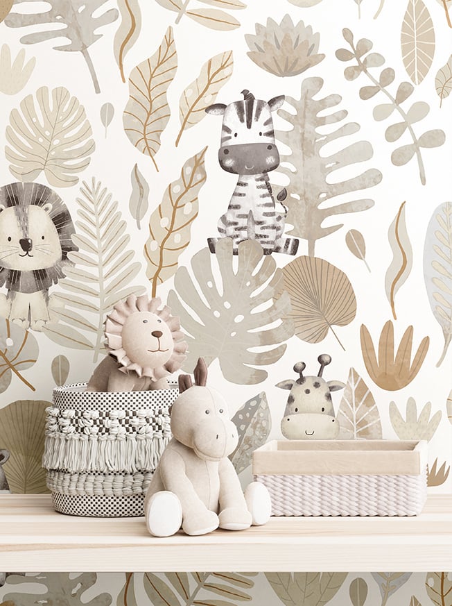Kids wallpaper in silver grey color - pattern number 14837 - by Galerie in the Little Explorers 2 collection