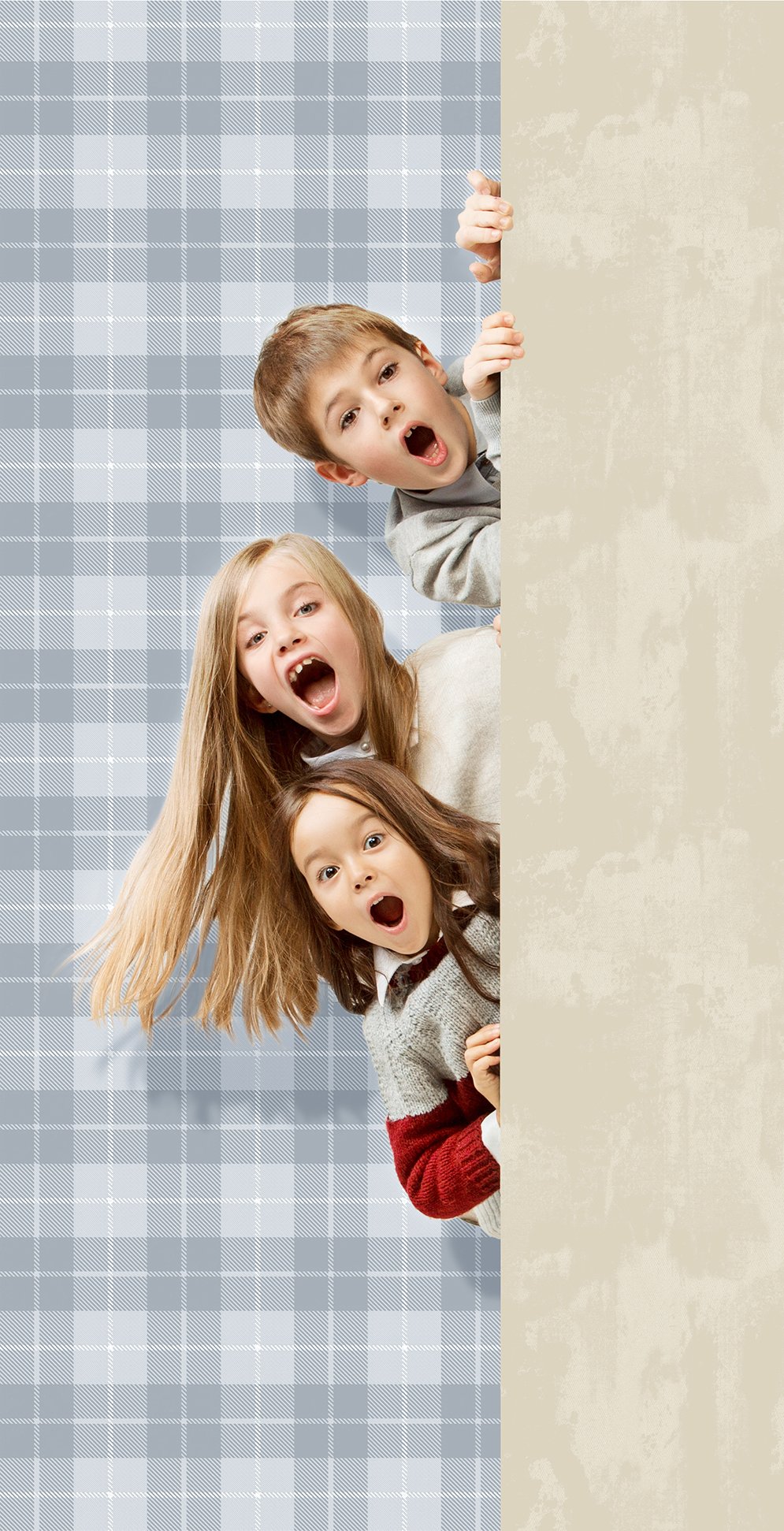 Tile Brick Stone wallpaper in beige color - pattern number 14882 - by Galerie in the Little Explorers 2 collection