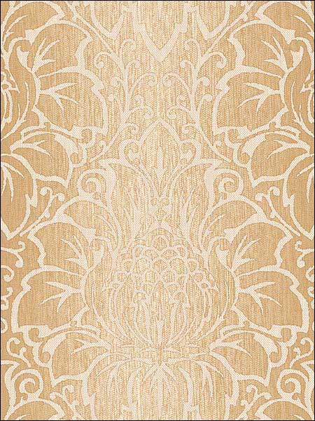 Damask Striped wallpaper in cream tan color - pattern number TX34821 - by Patton Norwall in the Texture Style 2 collection