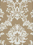 Document Damask fabric in metallic tan color - pattern number CH28242 - by Patton Norwall in the Classic Silks 2 collection