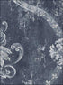 Regal Damask fabric in metallic blue color - pattern number CS35601 - by Patton Norwall in the Classic Silks 2 collection