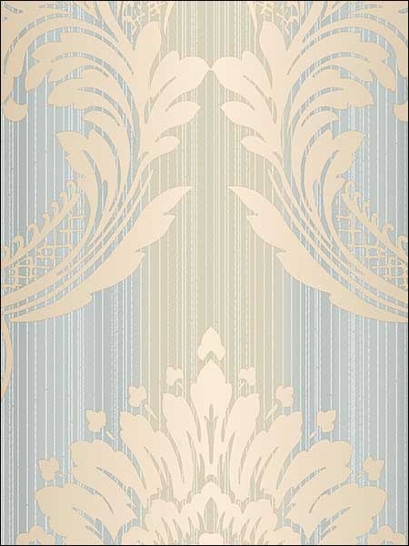 String Damask fabric in metallic gold color - pattern number CS35603 - by Patton Norwall in the Classic Silks 2 collection