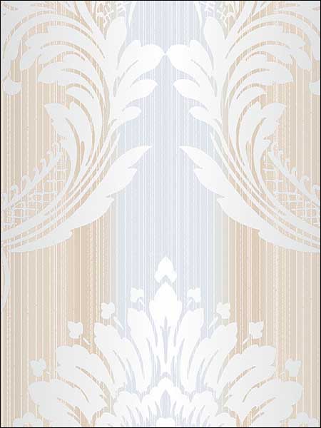 String Damask fabric in silver color - pattern number CS35607 - by Patton Norwall in the Classic Silks 2 collection