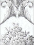 Floral Damask wallpaper in metallic silver white color - pattern number CS35626 - by Patton Norwall in the Classic Silks 2 collection
