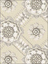 Medallion Damask wallpaper in cream color - pattern number CS35628 - by Patton Norwall in the Classic Silks 2 collection