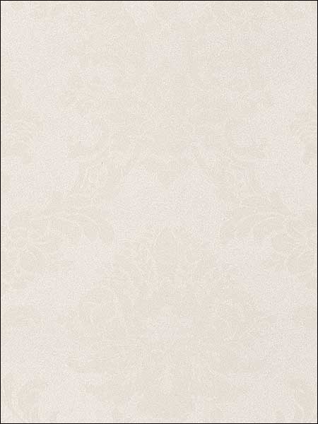 Document Damask fabric in metallic cream color - pattern number SL27540 - by Patton Norwall in the Classic Silks 2 collection