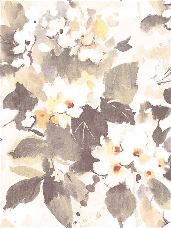 Chambon fabric in charcoal tan and orange color - pattern number LG90314 - by Seabrook in the Lugano collection