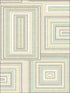 Attersee Squares fabric in turquoise mint and tan color - pattern number LG90504 - by Seabrook in the Lugano collection