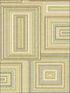 Attersee Squares fabric in turquouse lime green and oat color - pattern number LG90507 - by Seabrook in the Lugano collection