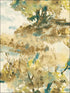 Attersee fabric in carmel and turquoise color - pattern number LG90607 - by Seabrook in the Lugano collection