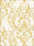 Roxen Damask wallpaper in off white and gold color - pattern number LG90703 - by Seabrook in the Lugano collection