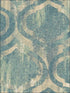 Old Danube Ogee fabric in teal and gold color - pattern number LG90802 - by Seabrook in the Lugano collection