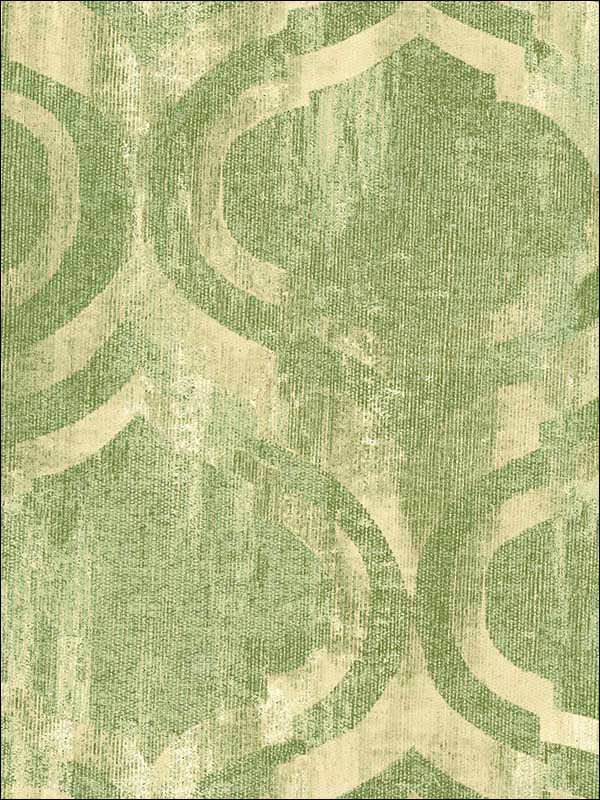 Old Danube Ogee fabric in olive and gold color - pattern number LG90804 - by Seabrook in the Lugano collection