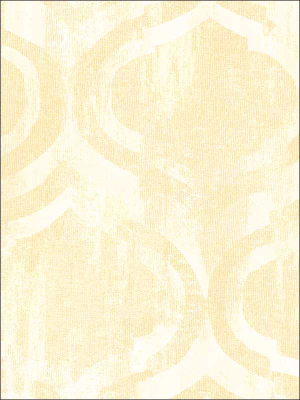 Old Danube Ogee fabric in gold and off white color - pattern number LG90805 - by Seabrook in the Lugano collection