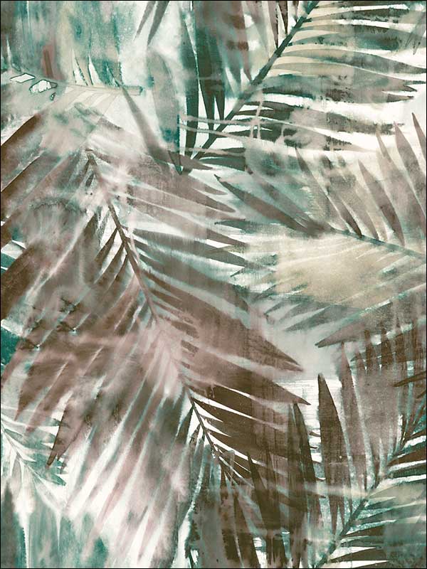 Kentmere wallpaper in teal and seaweed color - pattern number LG90906 - by Seabrook in the Lugano collection