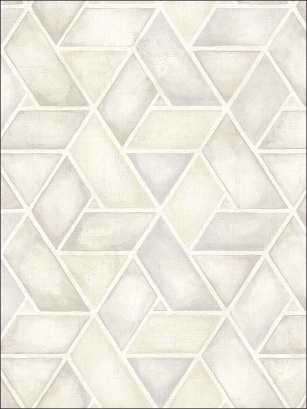 Kentmere Geo wallpaper in gray and white color - pattern number LG91308 - by Seabrook in the Lugano collection