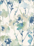 Faravel fabric in prussian blue greige and off white color - pattern number LG91402 - by Seabrook in the Lugano collection