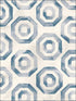Faravel Geo wallpaper in prussian blue and off white color - pattern number LG91502 - by Seabrook in the Lugano collection