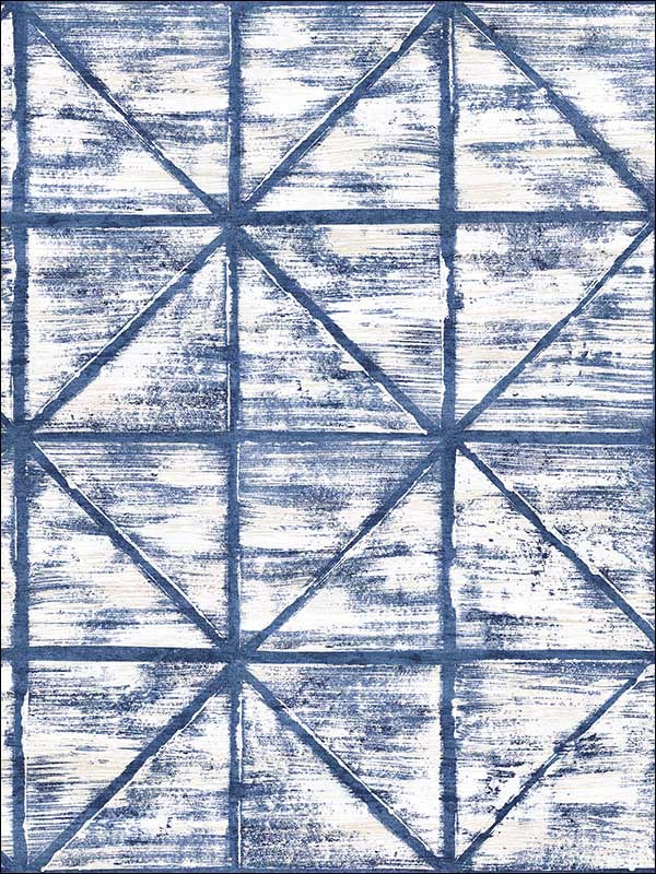 Ness wallpaper in blue and white color - pattern number LG91602 - by Seabrook in the Lugano collection