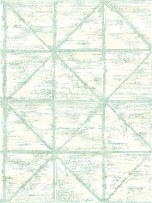 Ness wallpaper in teal and white color - pattern number LG91604 - by Seabrook in the Lugano collection