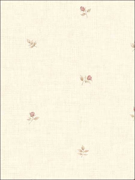 Rose Buds fabric in cream green pink color - pattern number CG28854 - by Patton Norwall in the Rose Garden 2 collection
