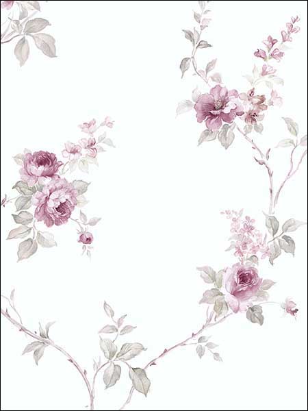 White Wedding Trail fabric in pink grey color - pattern number RG35716 - by Patton Norwall in the Rose Garden 2 collection
