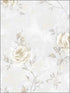 Painted Rose Trail wallpaper in beige grey color - pattern number RG35735 - by Patton Norwall in the Rose Garden 2 collection