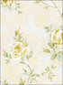 Painted Rose Trail wallpaper in cream yellow green color - pattern number RG35736 - by Patton Norwall in the Rose Garden 2 collection