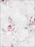 Painted Rose Trail wallpaper in pink grey color - pattern number RG35738 - by Patton Norwall in the Rose Garden 2 collection