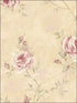 Painted Rose Trail wallpaper in tan pink green color - pattern number RG35739 - by Patton Norwall in the Rose Garden 2 collection