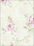 Painted Rose Trail wallpaper in pink green color - pattern number RG35740 - by Patton Norwall in the Rose Garden 2 collection