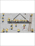 Minions At Work XL 7 Panel fabric in gray color - pattern number JL1329M - by York in the York Murals collection