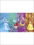Disney Princess Scenes XL 7 Panel mural in blue color - pattern number JL1391M - by York in the York Murals collection