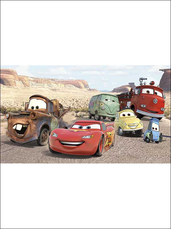 Disney Cars Desert XL 7 Panel mural in beige color - pattern number JL1412M - by York in the York Murals collection