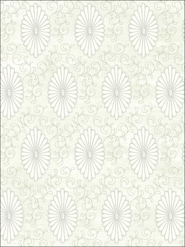 Palladium Medallion wallpaper in 20702 color - pattern number MK20702 - by Seabrook in the Metallika collection