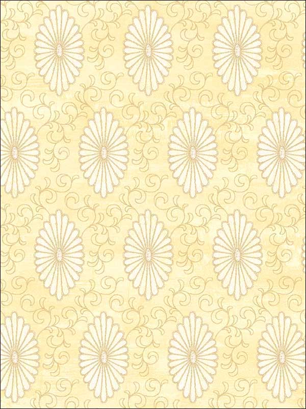Palladium Medallion wallpaper in 20705 color - pattern number MK20705 - by Seabrook in the Metallika collection