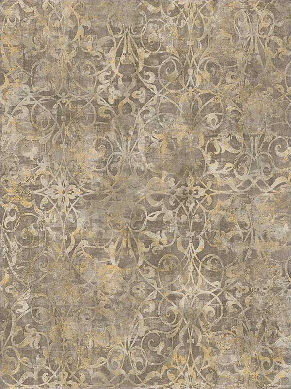Brilliant Scroll wallpaper in 21416 color - pattern number MK21416 - by Seabrook in the Metallika collection
