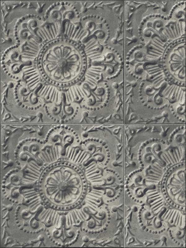 Iron Tile wallpaper in 52008 color - pattern number IR52008 - by Pelican Prints in the Structure collection