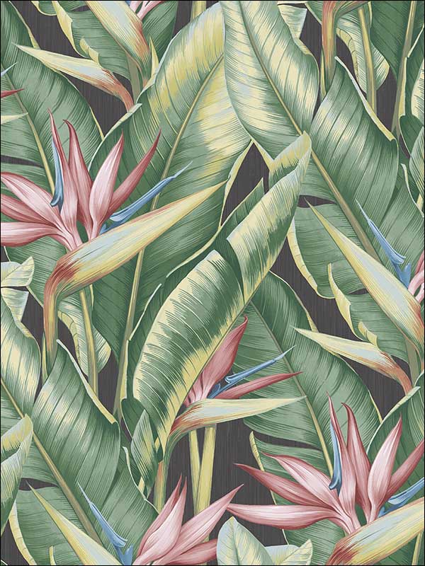 Arcadia Banana Leaf fabric in pink color - pattern number PS40201 - by Kenneth James in the Palm Springs collection