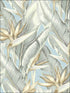 Arcadia Banana Leaf fabric in blueberry color - pattern number PS40202 - by Kenneth James in the Palm Springs collection