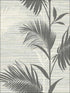 Away on Holiday Palm fabric in black color - pattern number PS40300 - by Kenneth James in the Palm Springs collection