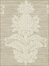 Pineapple Grove Damask fabric in brown color - pattern number PS40706 - by Kenneth James in the Palm Springs collection