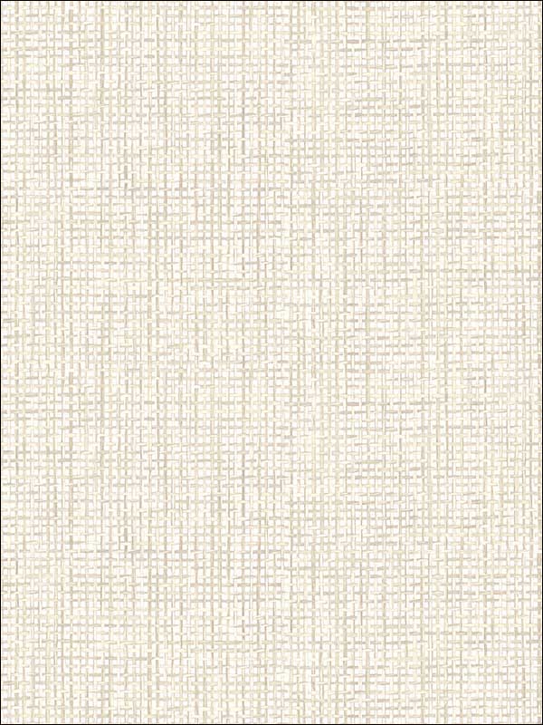 Woven Summer Grid wallpaper in white color - pattern number PS41302 - by Kenneth James in the Palm Springs collection