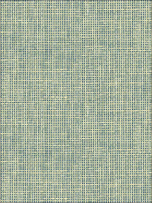 Woven Summer Grid wallpaper in green color - pattern number PS41304 - by Kenneth James in the Palm Springs collection