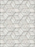 Intertwined Geometric wallpaper in grey color - pattern number PS41400 - by Kenneth James in the Palm Springs collection