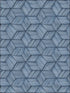 Intertwined Geometric wallpaper in dark green color - pattern number PS41402 - by Kenneth James in the Palm Springs collection
