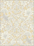 Balabina fabric in vintage yellow color - pattern number 108/1001.CS.0 - by Cole and Son in the Mariinsky Damask Wallpapers collection