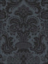 Petrouchka fabric in charcoal color - pattern number 108/3013.CS.0 - by Cole and Son in the Mariinsky Damask Wallpapers collection